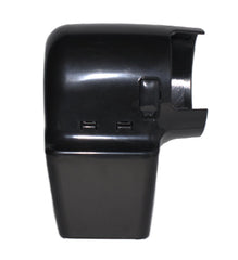 CAREFREE motor cover held by hand to show size and installation ease