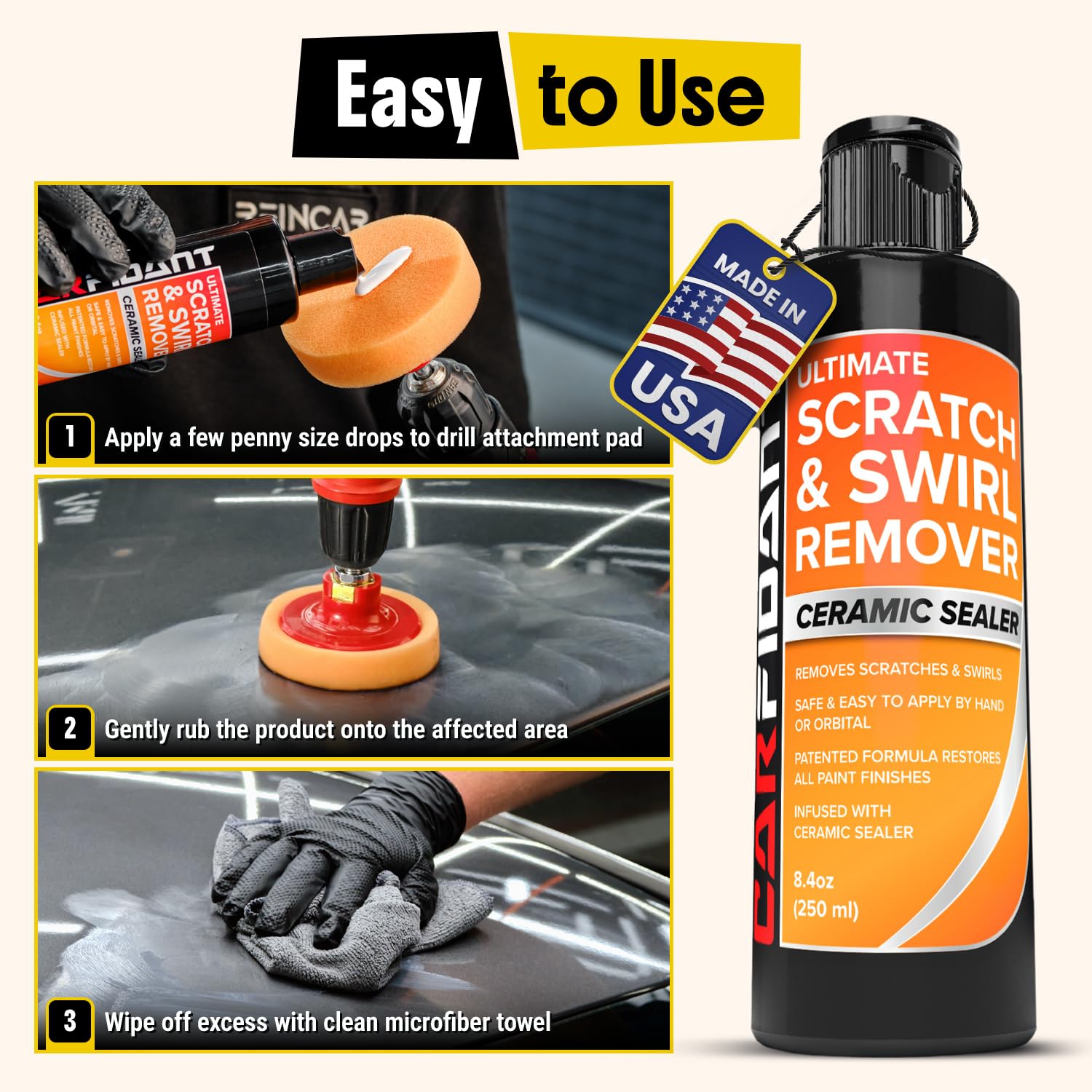 Carfidant lifestyle scene detailing car in driveway showing DIY shine improvement