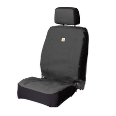 Carhartt front bucket seat cover gravel showing protection and easy cleanup