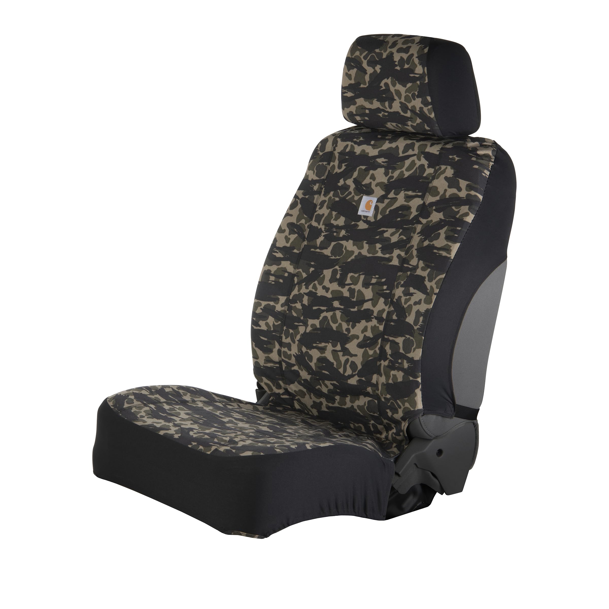Carhartt front seat cover full view showing durable protection and easy cleaning
