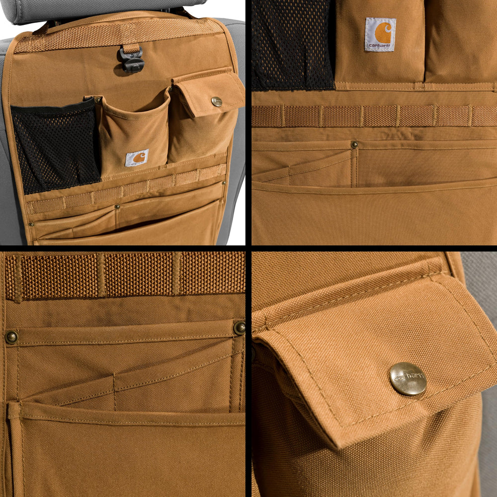Carhartt close-up of pocket sizes demonstrating organized tool storage