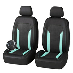 carleef front seats full view showing mint covers and cooler cabin comfort
