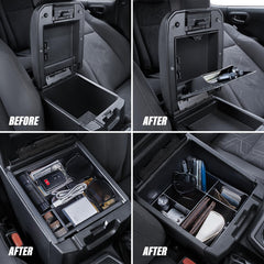 Carlimeki insert tray detail highlighting phone and wallet organization benefit