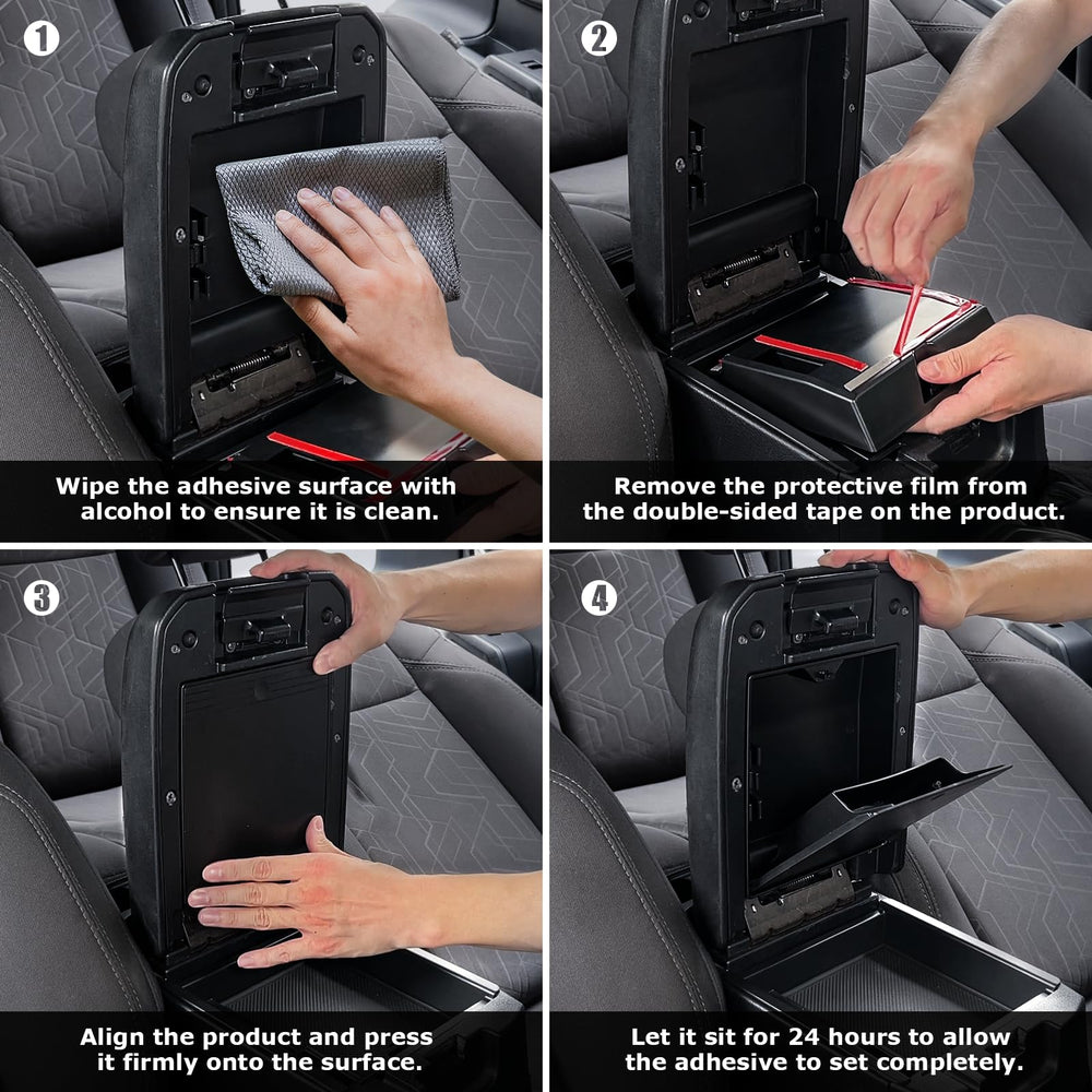 Carlimeki organizer installed in Tacoma interior improving console order benefit