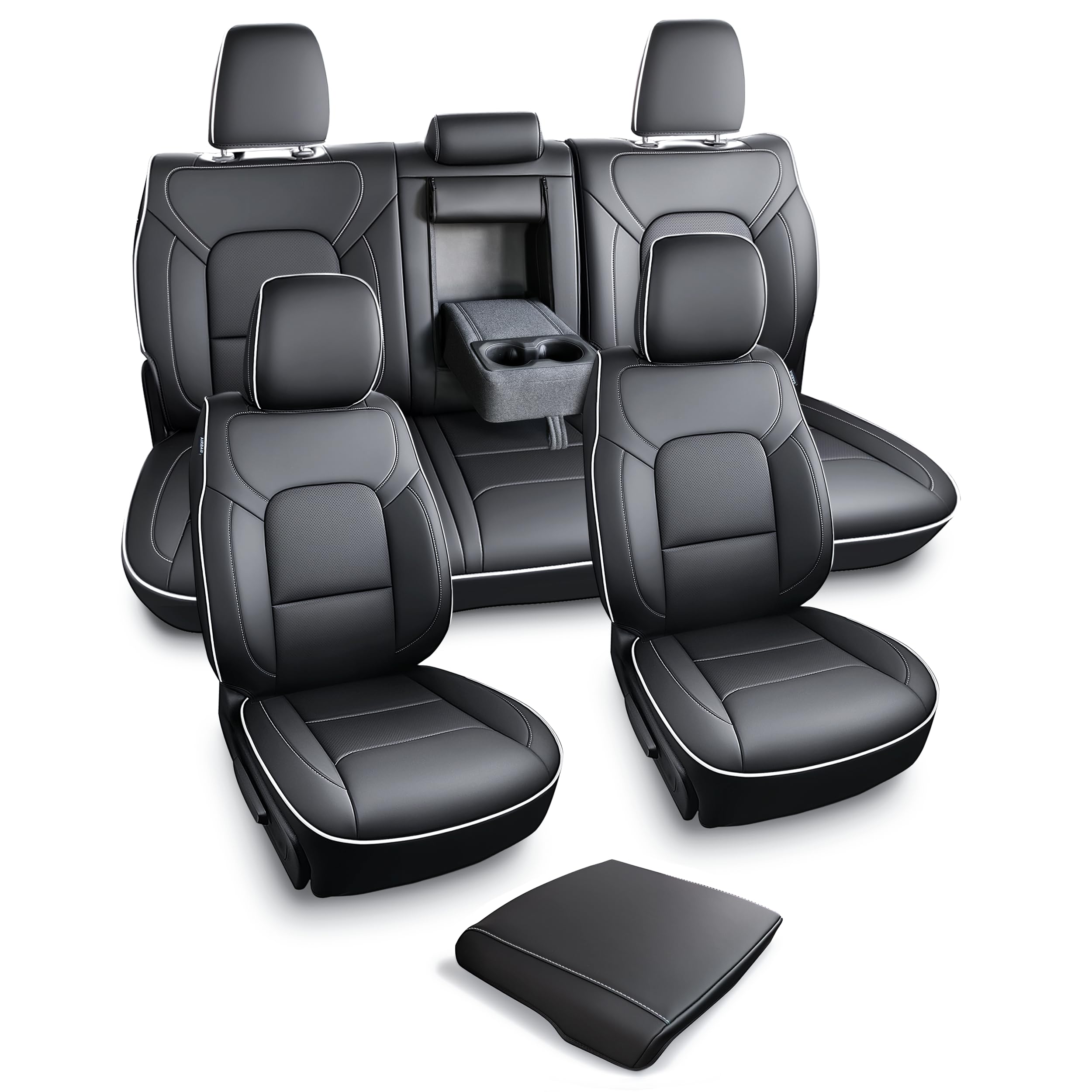 Carlimeki seat cover beside ruler showing true crew cab size compatibility