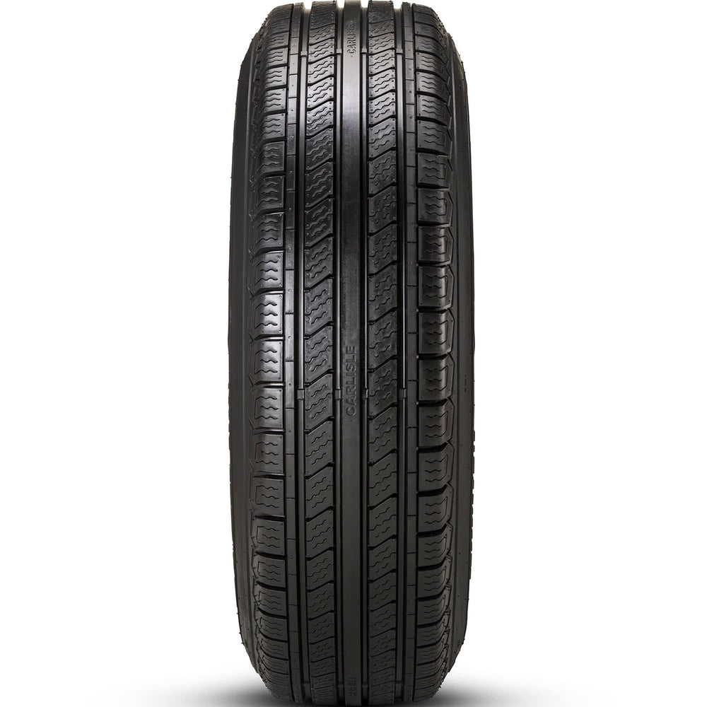 Carlisle Radial Trail HD closeup of tread pattern highlighting longer wear benefits