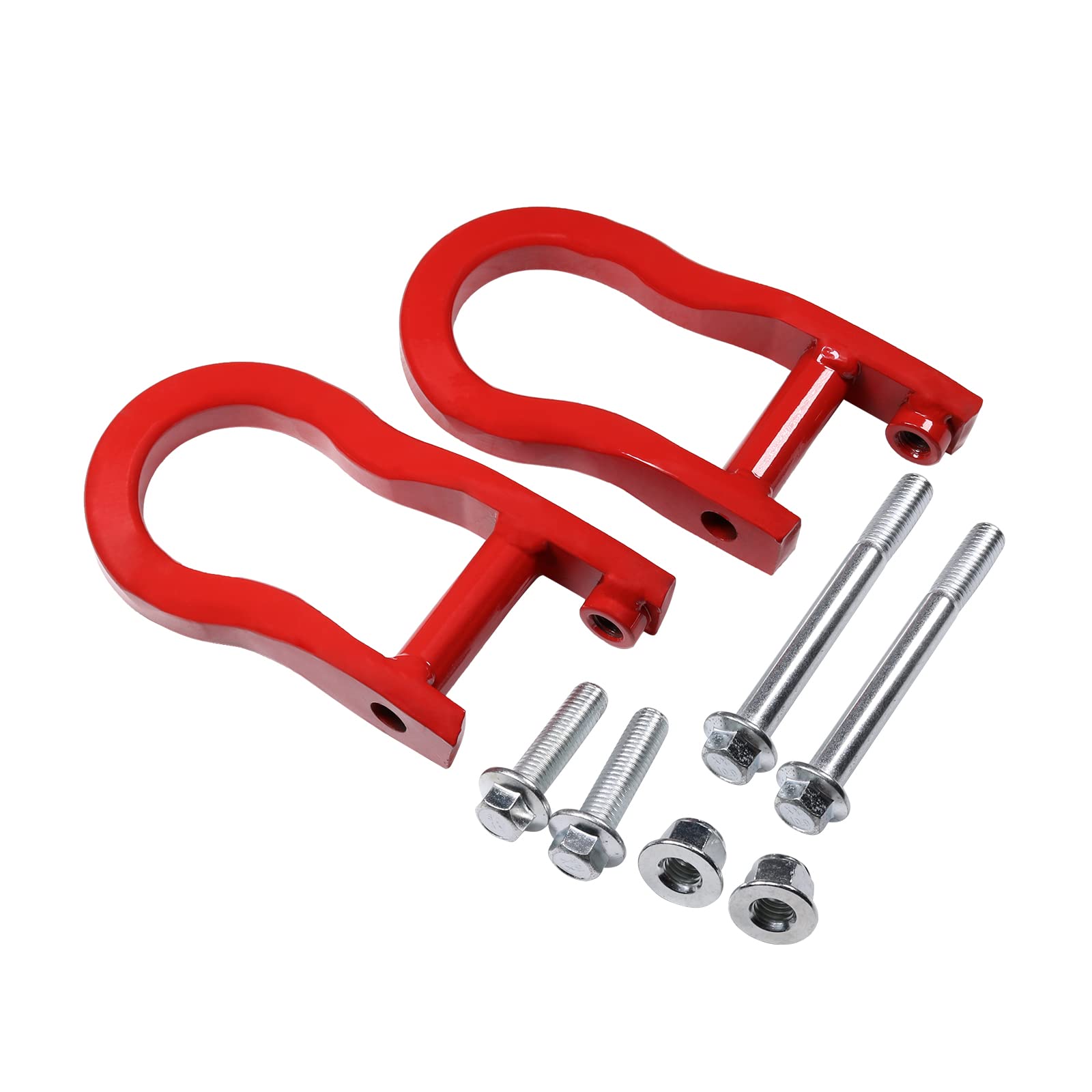 CARMOCAR front view of red tow hook showing clear fit and visible finish