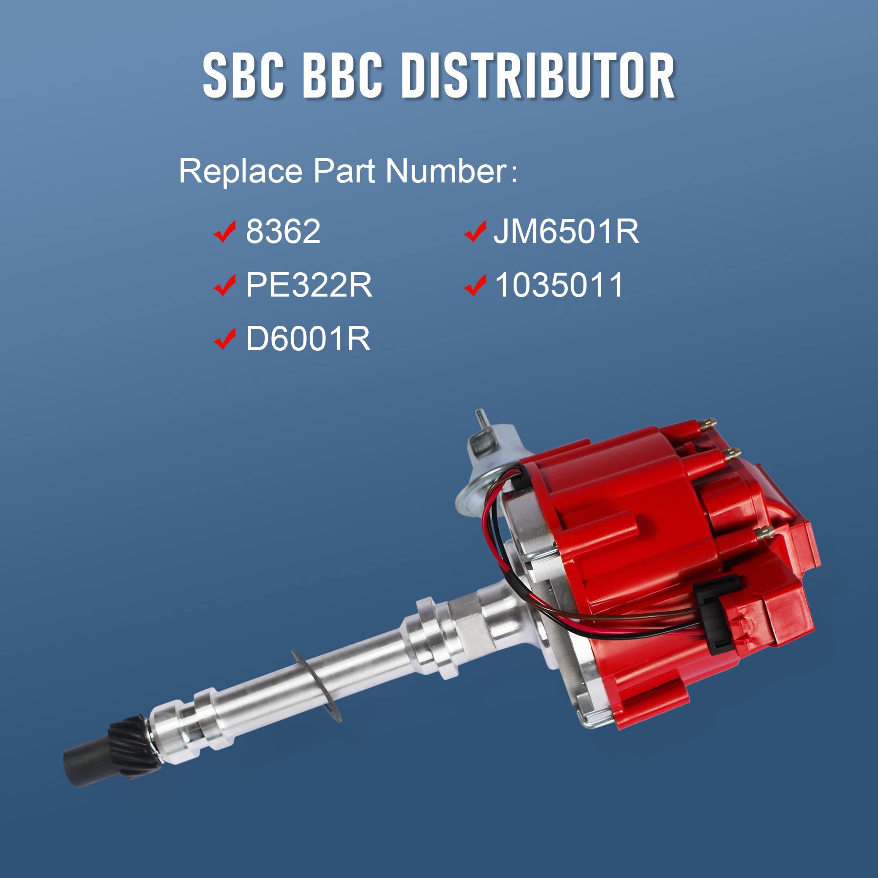CARMOCAR distributor next to ruler showing compact size and accurate fitment