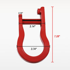 CARMOCAR side profile of tow hook highlighting steel construction benefit