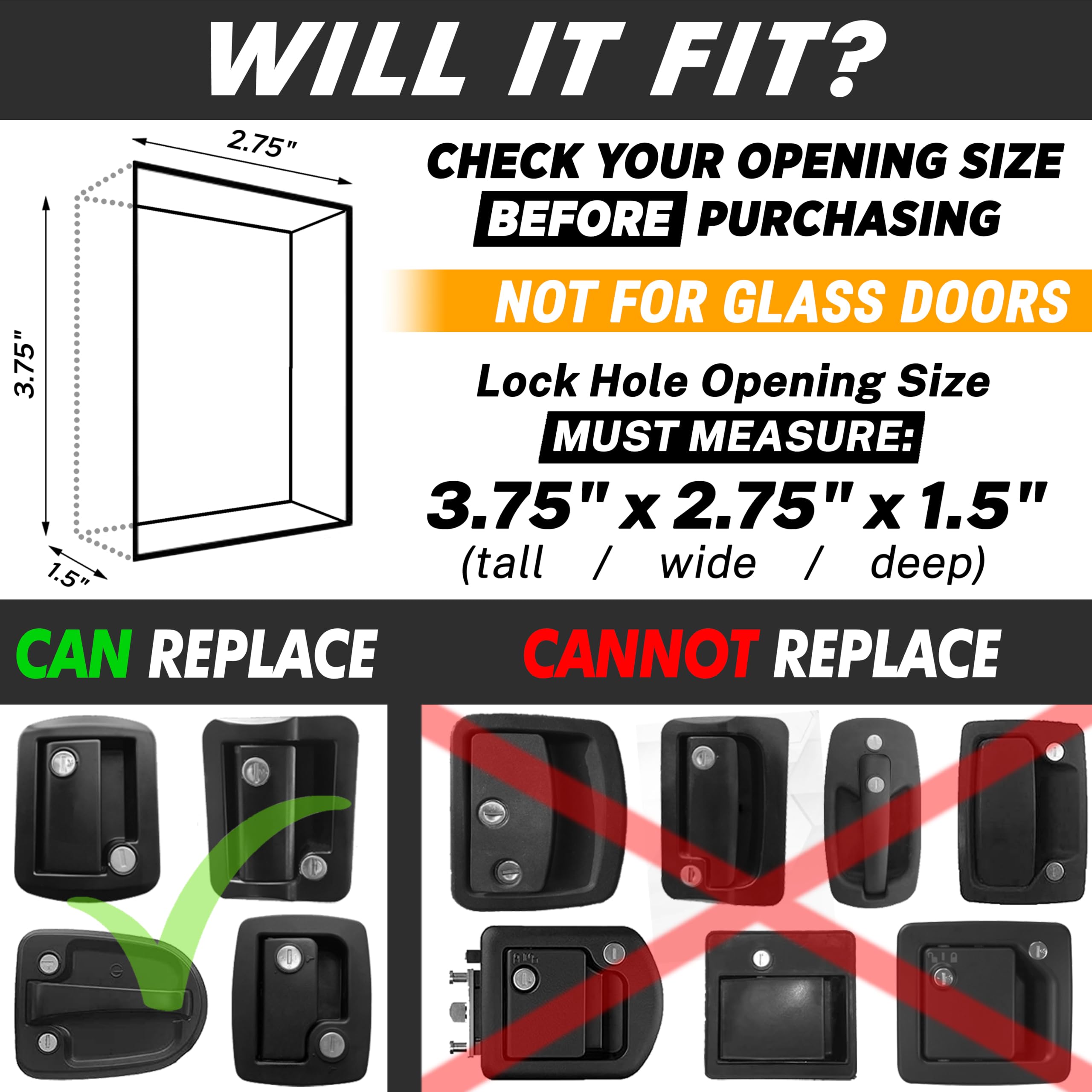 carmtek interior metal latches detail showing manual dual‑bolt security benefit