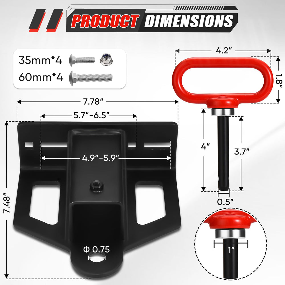 CAROD complete kit laid out showing included receiver and mounting parts