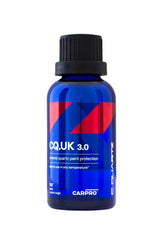CARPRO CQUARTZ UK 3.0 bottle close-up highlighting purity and silica strength