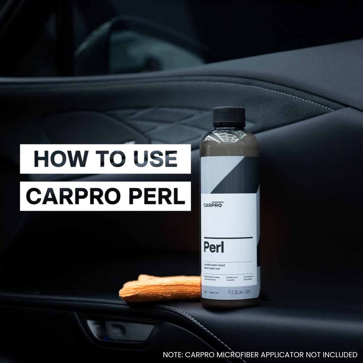 CARPRO PERL cream dispensed on microfiber showing smooth texture benefit