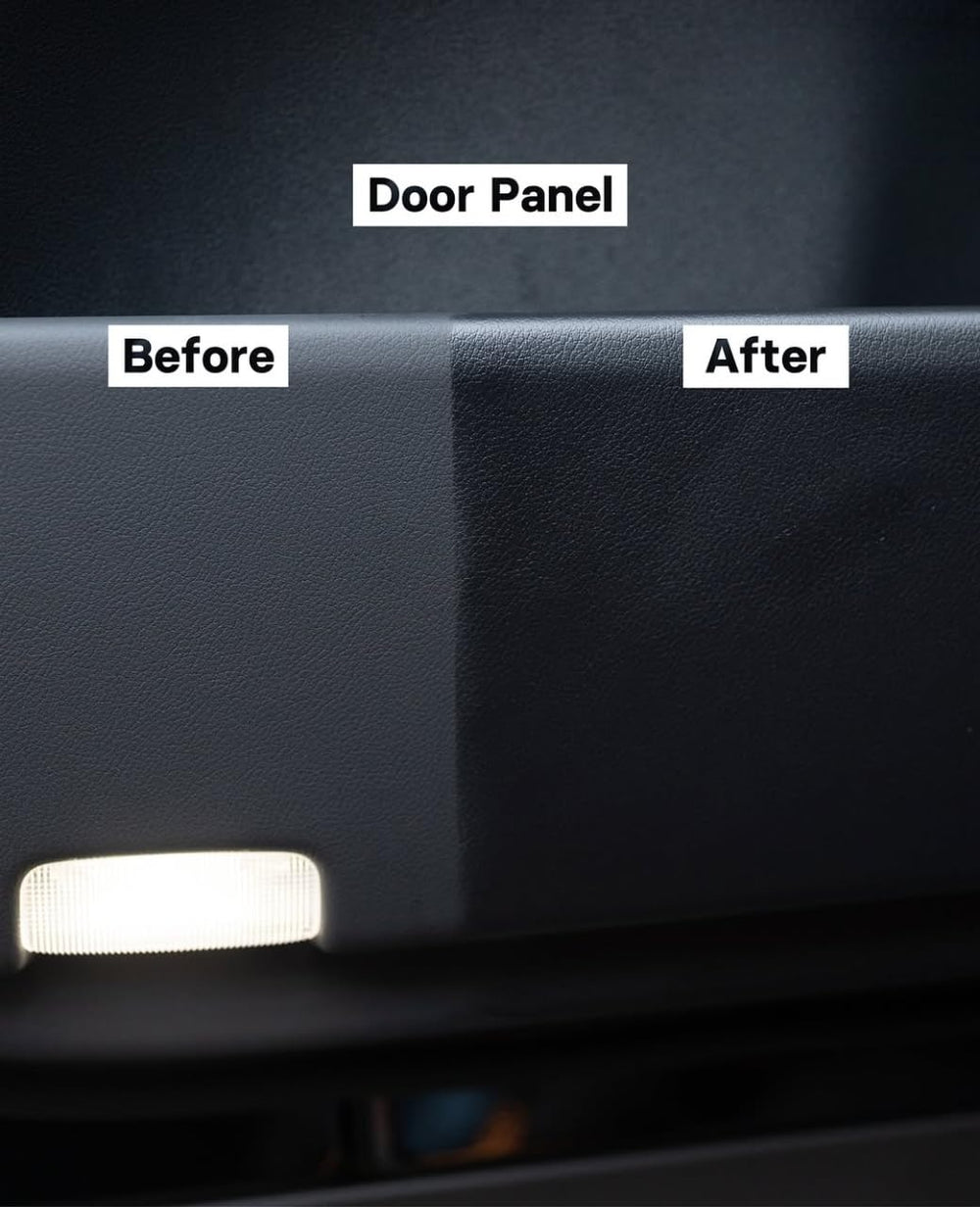 CARPRO PERL tire before and after showing improved appearance and water repellency