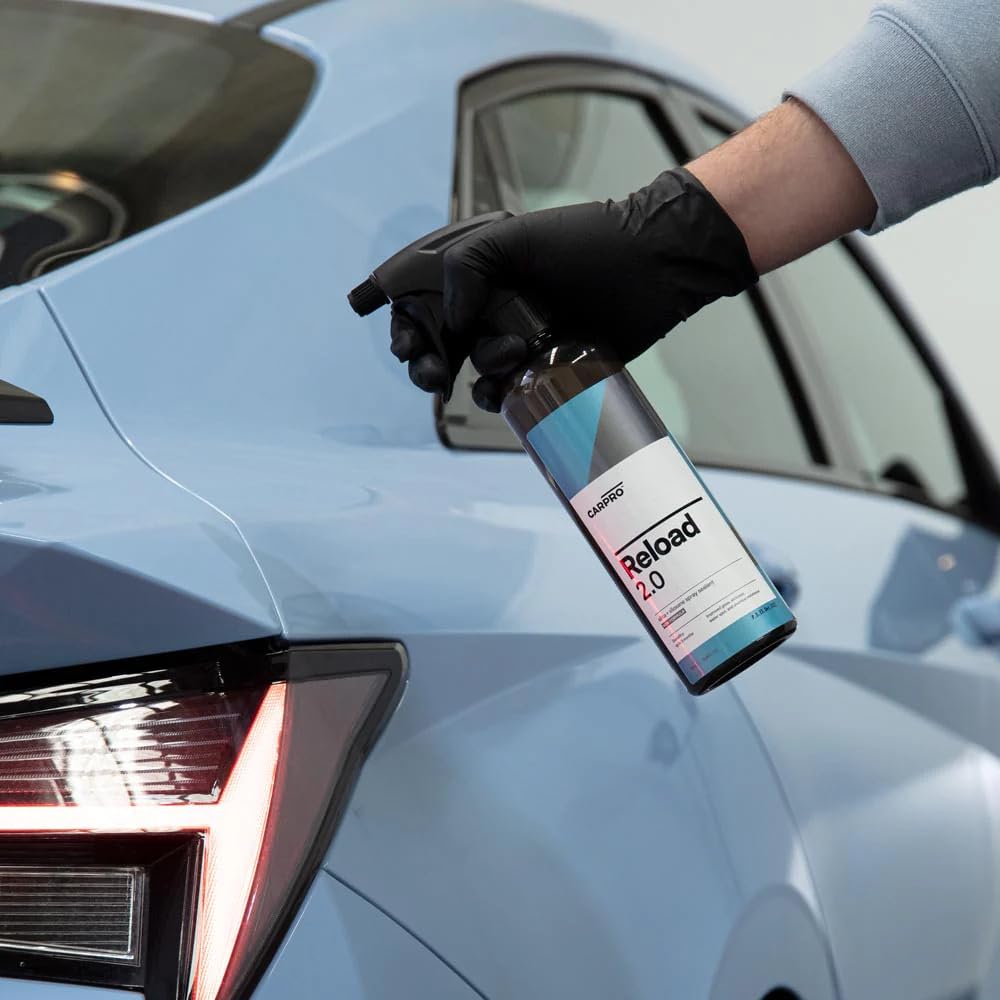 CARPRO Reload 2.0 demonstrating strong water beading and faster drying
