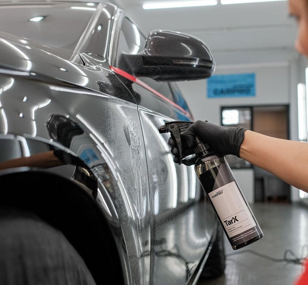 CARPRO TarX bottle texture and liquid clarity close-up emphasizing product purity