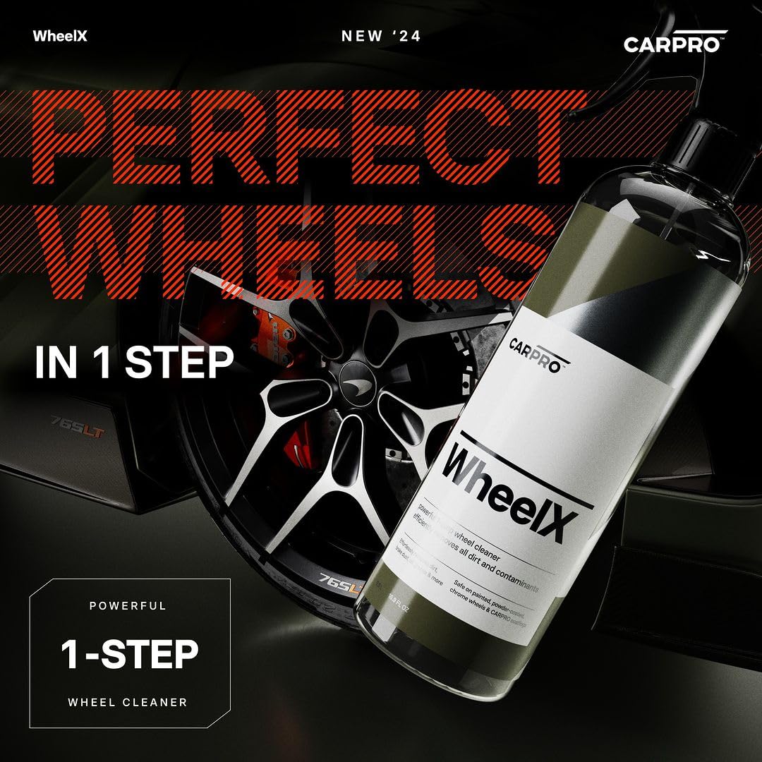CARPRO CARRO WheelX spray in action removing grime for faster cleaning