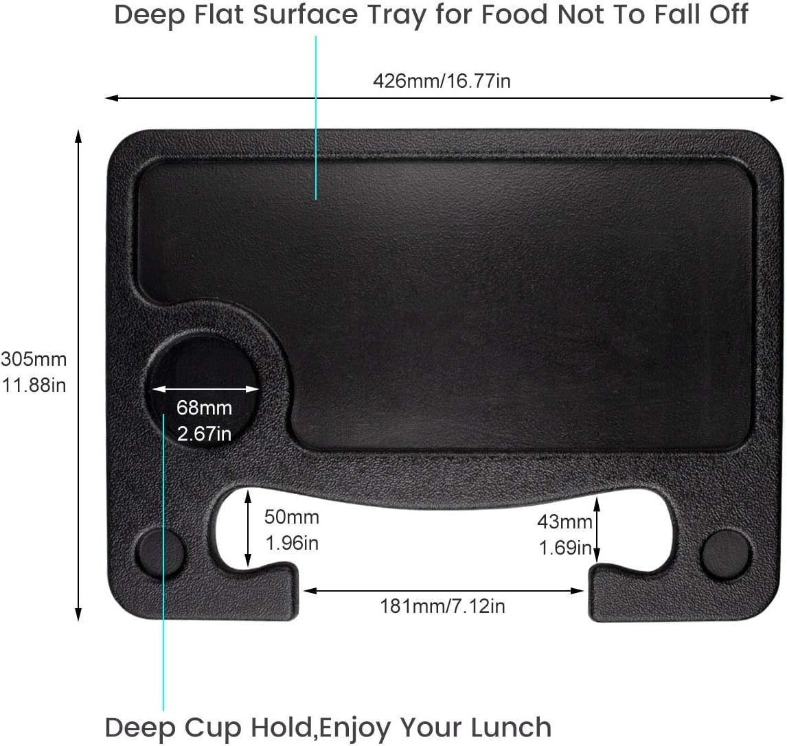 CarQiWireless tray set for meal with plate and cup for spill prevention