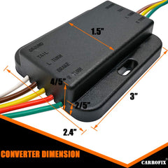 CARROFIX 60-inch 4-flat extension stretched to show reach and flexible routing advantage