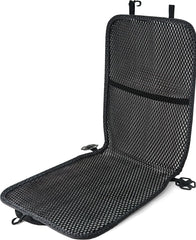 carrotez front view black seat pad showing fit and airflow benefits