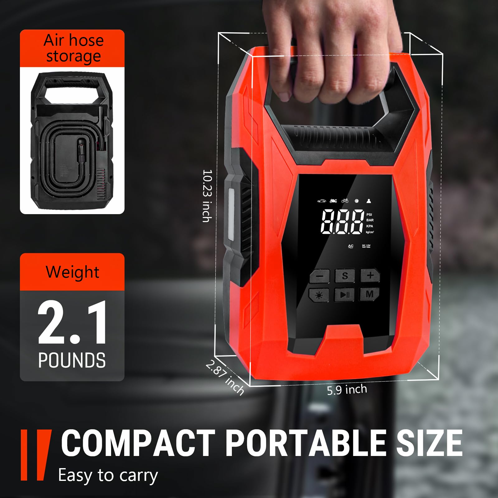 CARSUN metal motor detail highlighting durable high-pressure performance