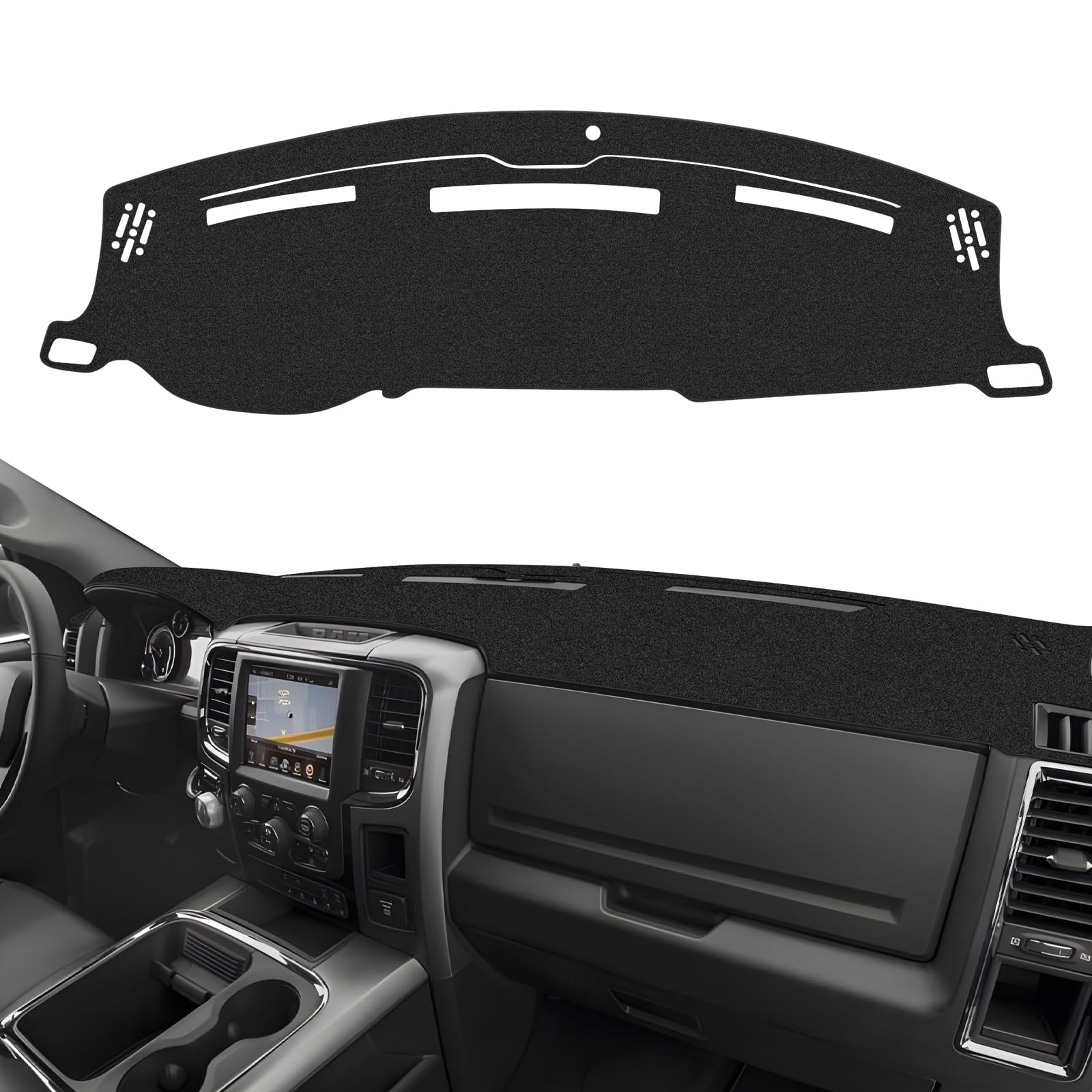 CARTIST front view of dash cover showing fitted edges and clean finish benefiting protection