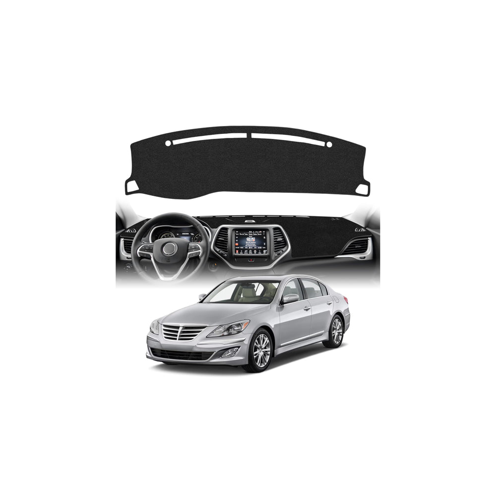 CARTIST front view of dash cover showing neat fit and low-glare benefit