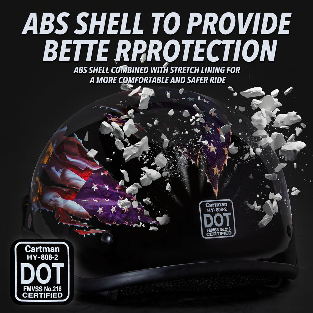 CARTMAN helmet side with eagle graphics increasing road-visible classic look