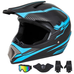 CARTMAN front view showing matte black blue finish and DOT label for certified protection