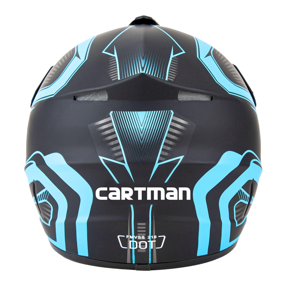 CARTMAN helmet side profile displaying aerodynamic shape and reduced wind resistance benefit