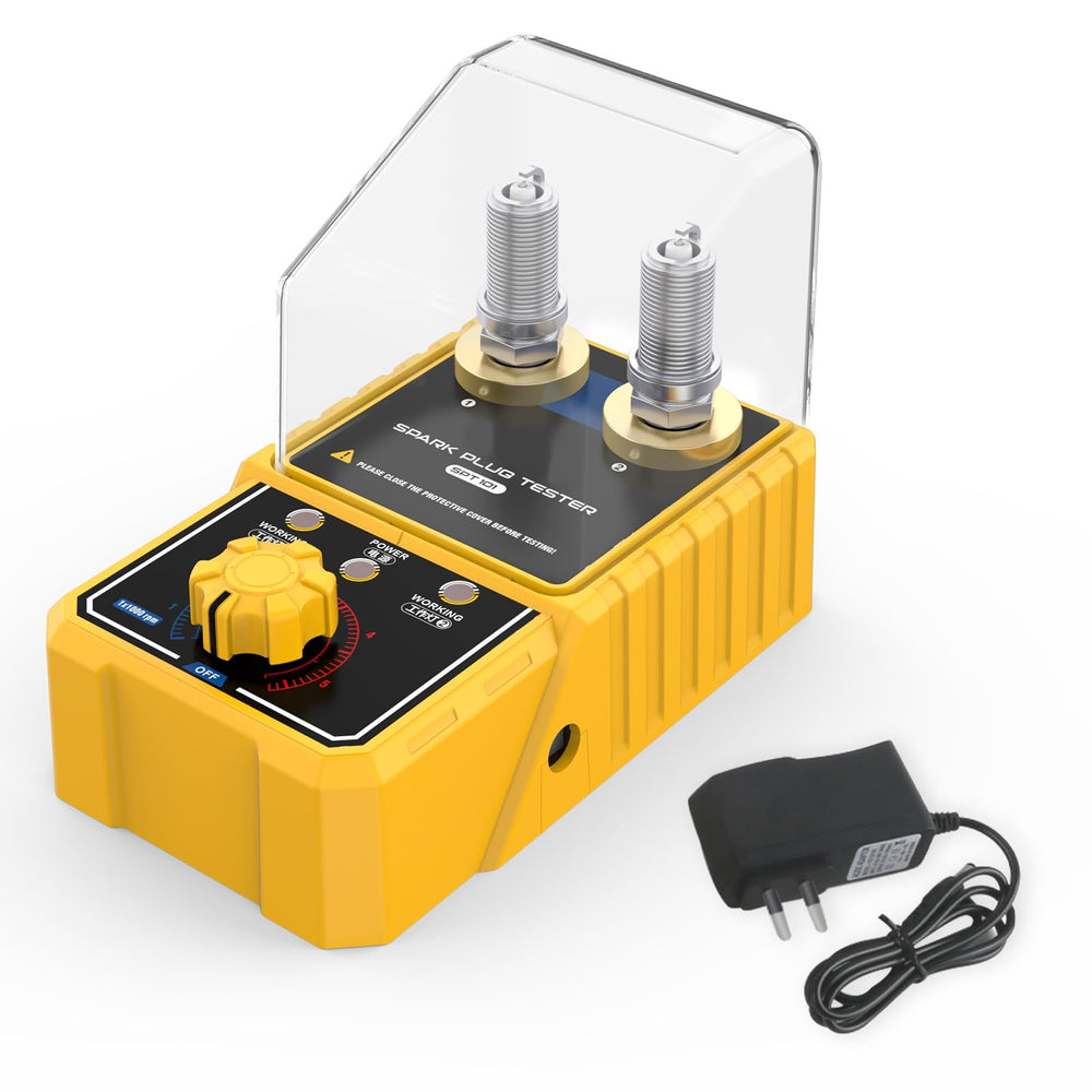 Cartoobe front view of tester showing dual-hole layout and robust housing for safe diagnosis