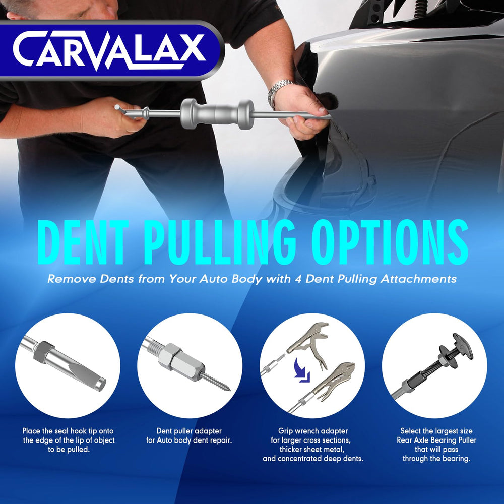 CARVALAX three-jaw puller close-up demonstrating secure multi-point gripping