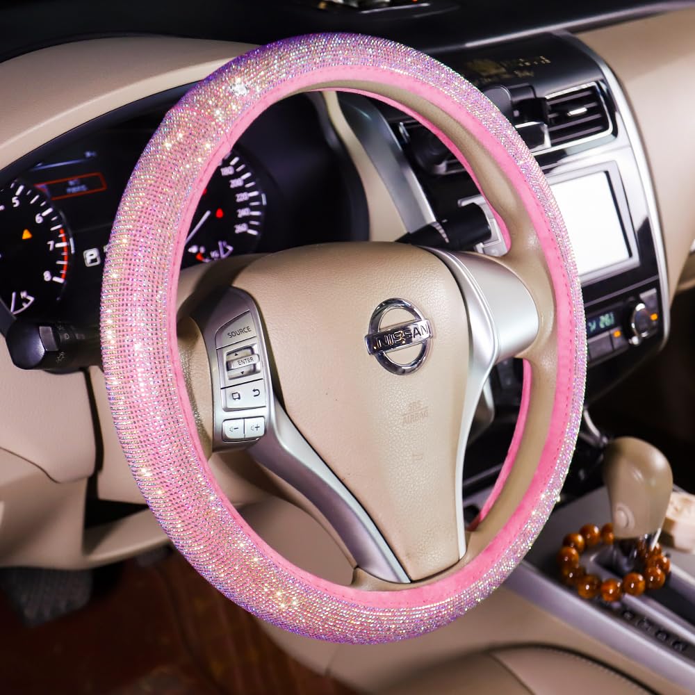 Carwales installed on steering wheel demonstrating secure fit and pretty look
