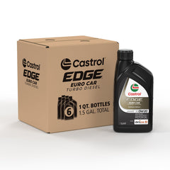 Castrol bottle front packaging showing brand and easy storage benefit
