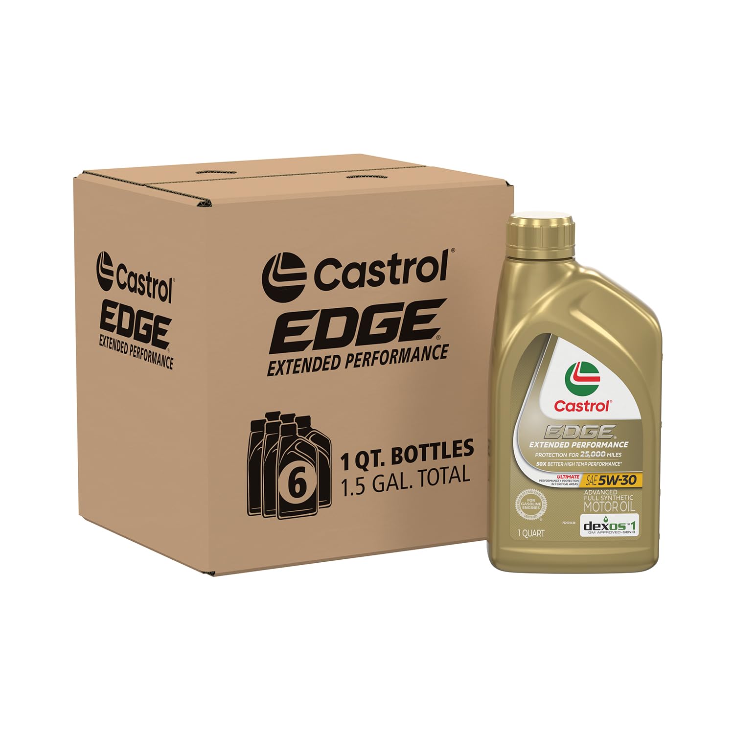 Castrol EDGE front packaging showing brand and premium 5W-30 benefits