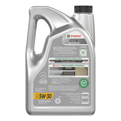 Castrol GTX label detail showing API and OEM specification badges