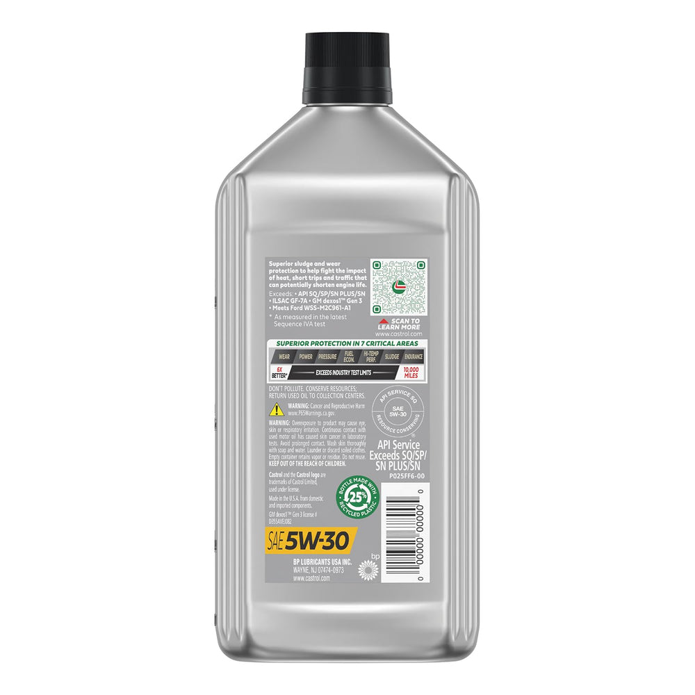 Close-up oil droplet texture of Castrol showing viscosity stability