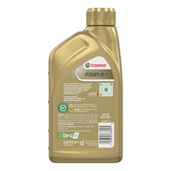 Castrol Power1 being poured into an engine, showing fast flow and easy service