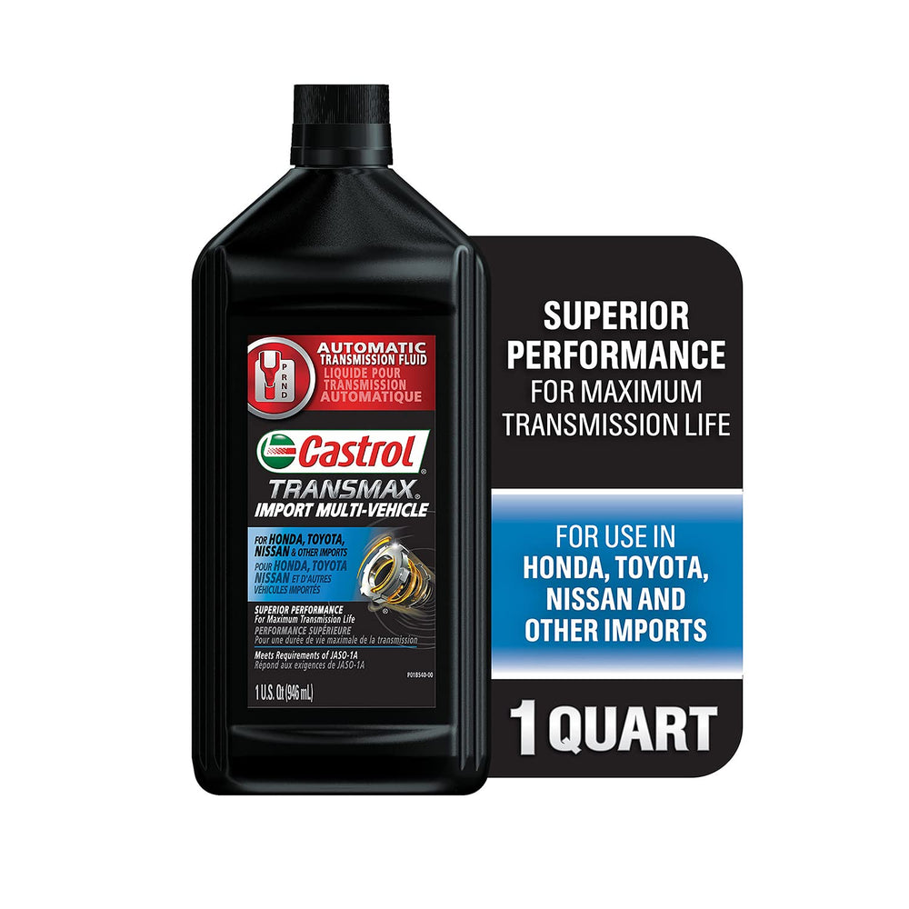 Castrol Transmax bottle cap and spout detail for accurate, spill‑reduced pouring benefit