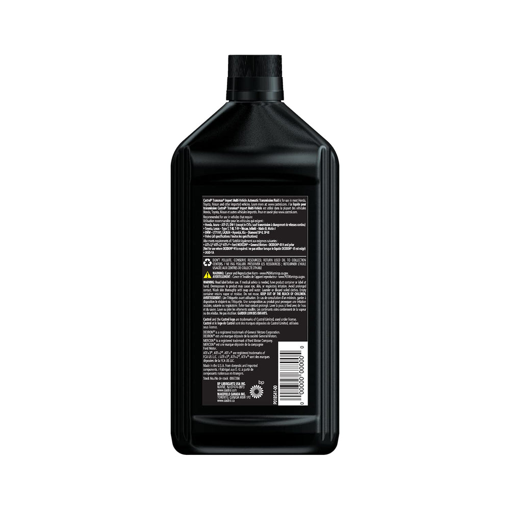 Castrol Transmax being poured into a funnel during service for efficient fill benefit