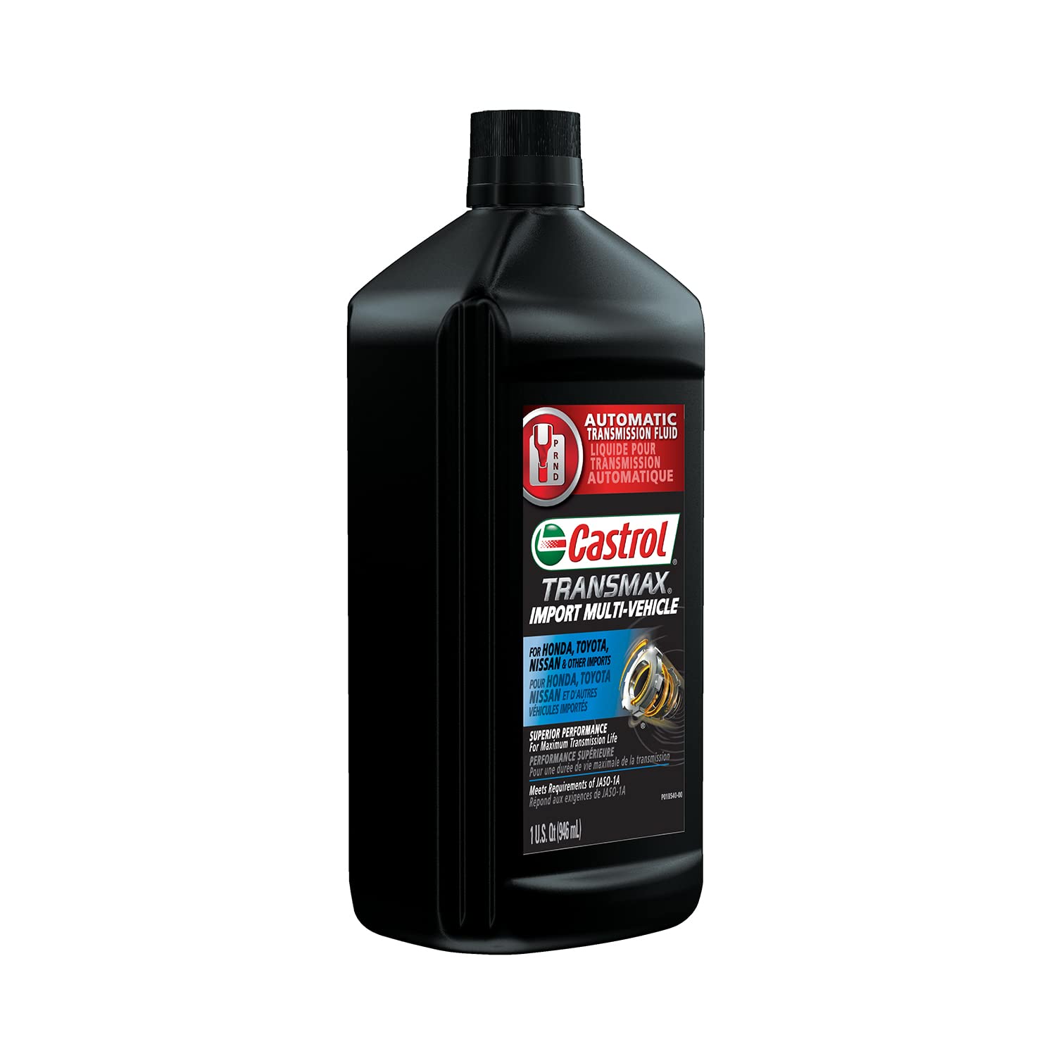 Castrol Transmax quart held in hand for clear size comparison and easy handling benefit