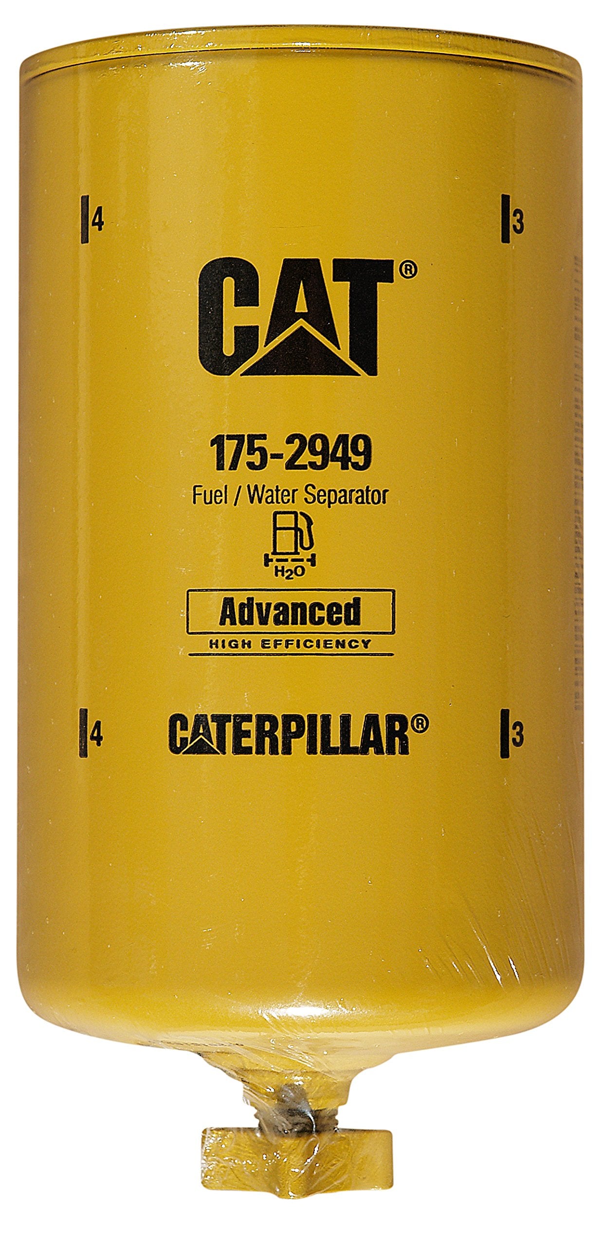 CAT 175-2949 front view showing label and mounting threads, ensuring correct part fit
