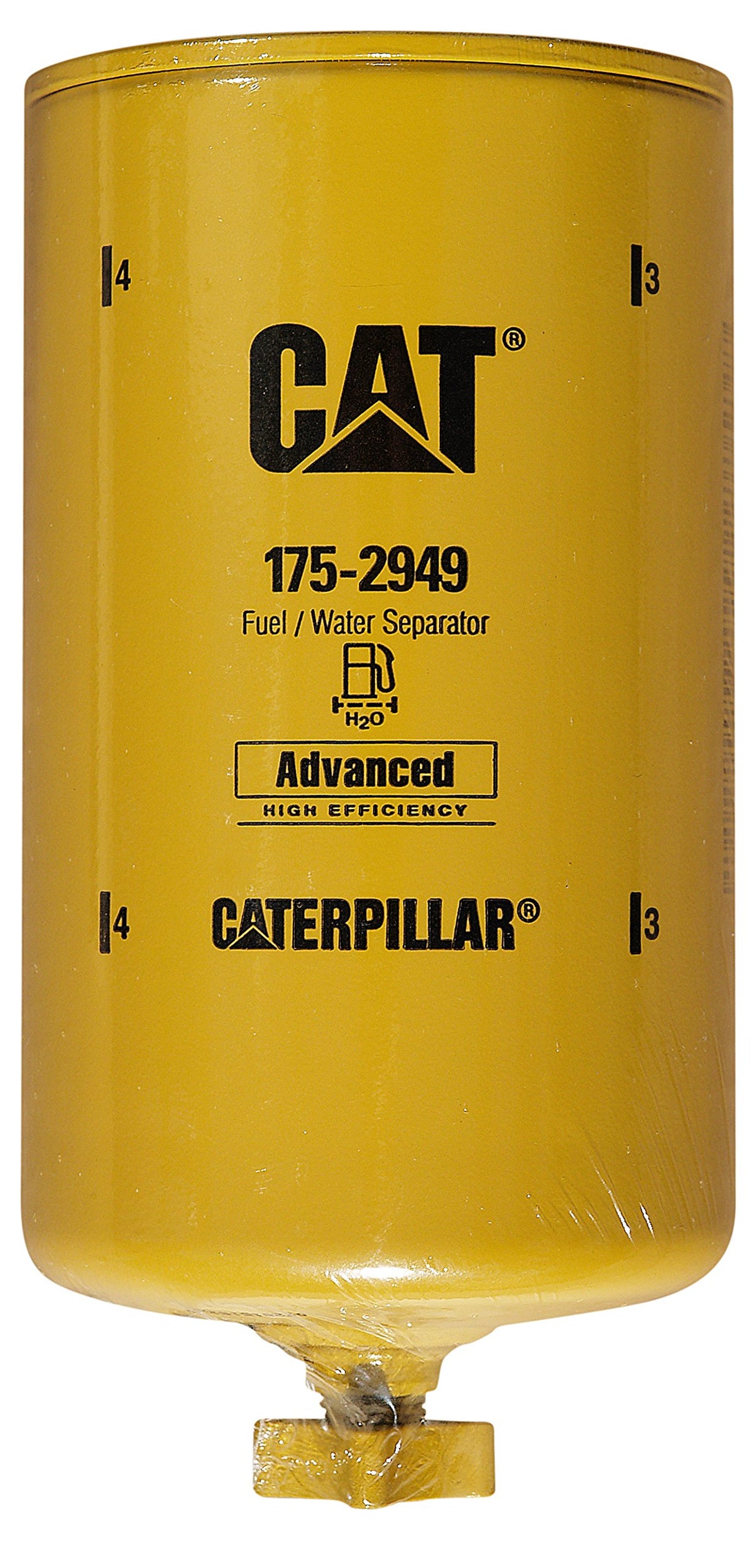 CAT 175-2949 front view showing label and mounting threads, ensuring correct part fit