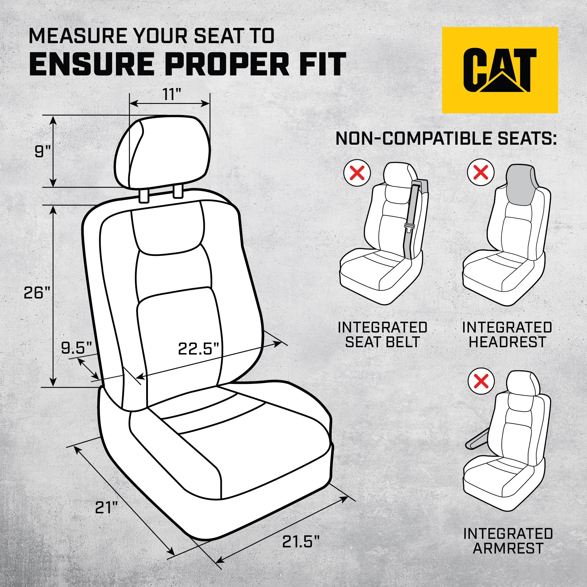 CAT Flexfit breathable mesh close-up, keeps seats cool