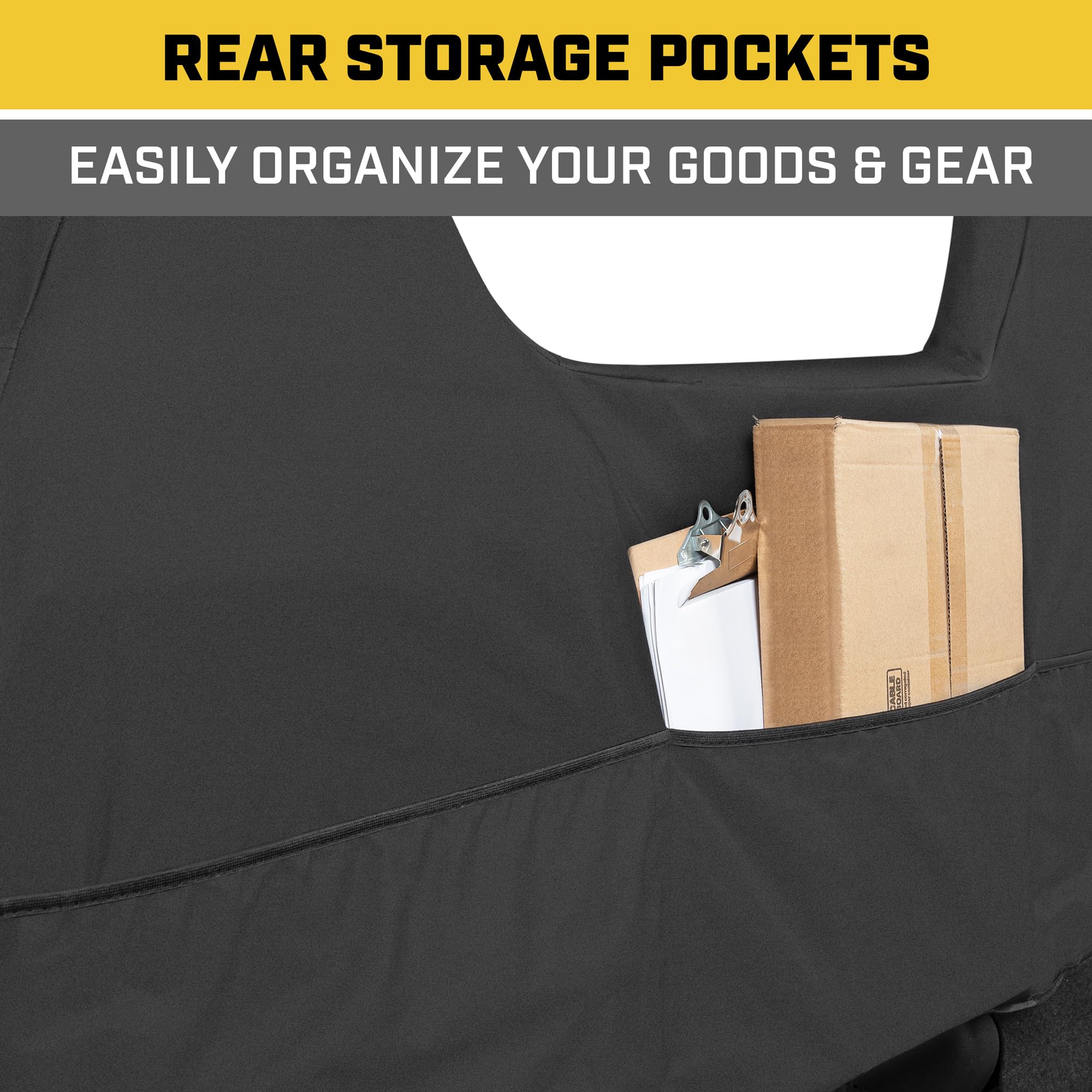CAT anti-slip backing detail ensuring cover stays in place while driving