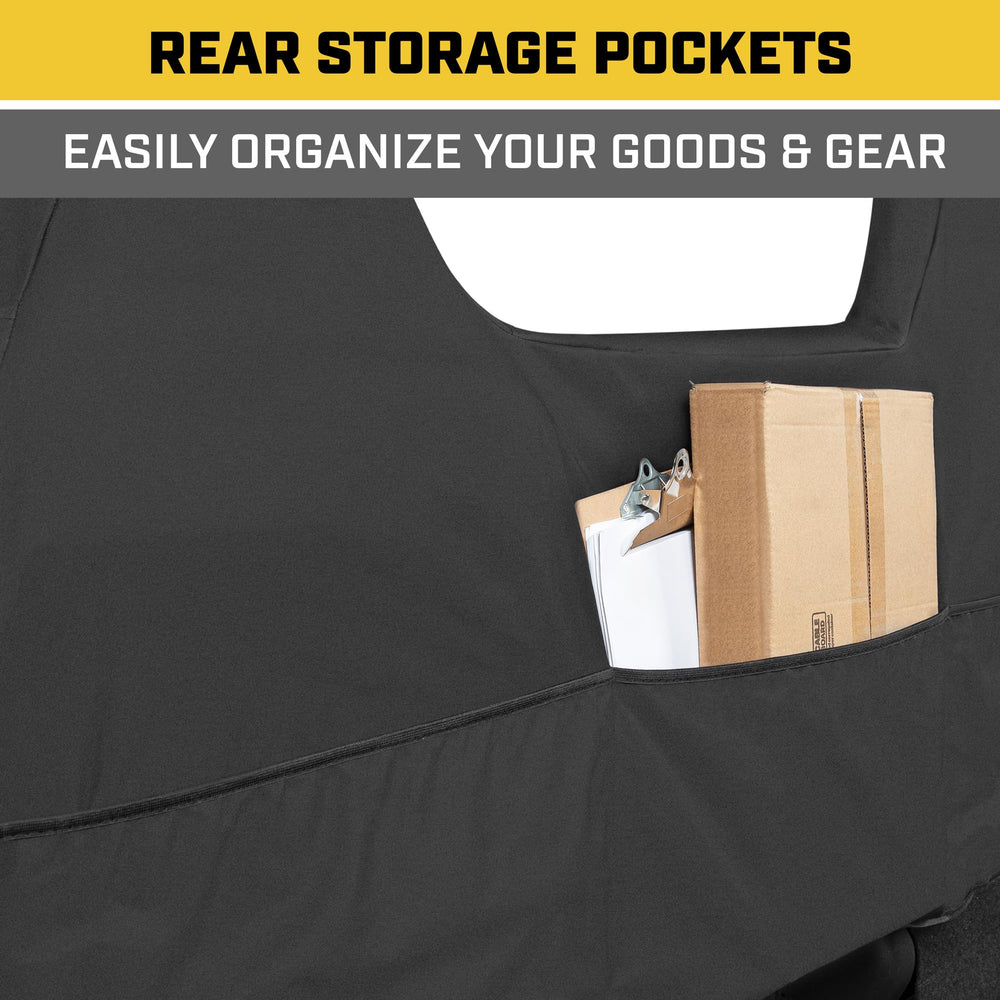 CAT anti-slip backing detail ensuring cover stays in place while driving