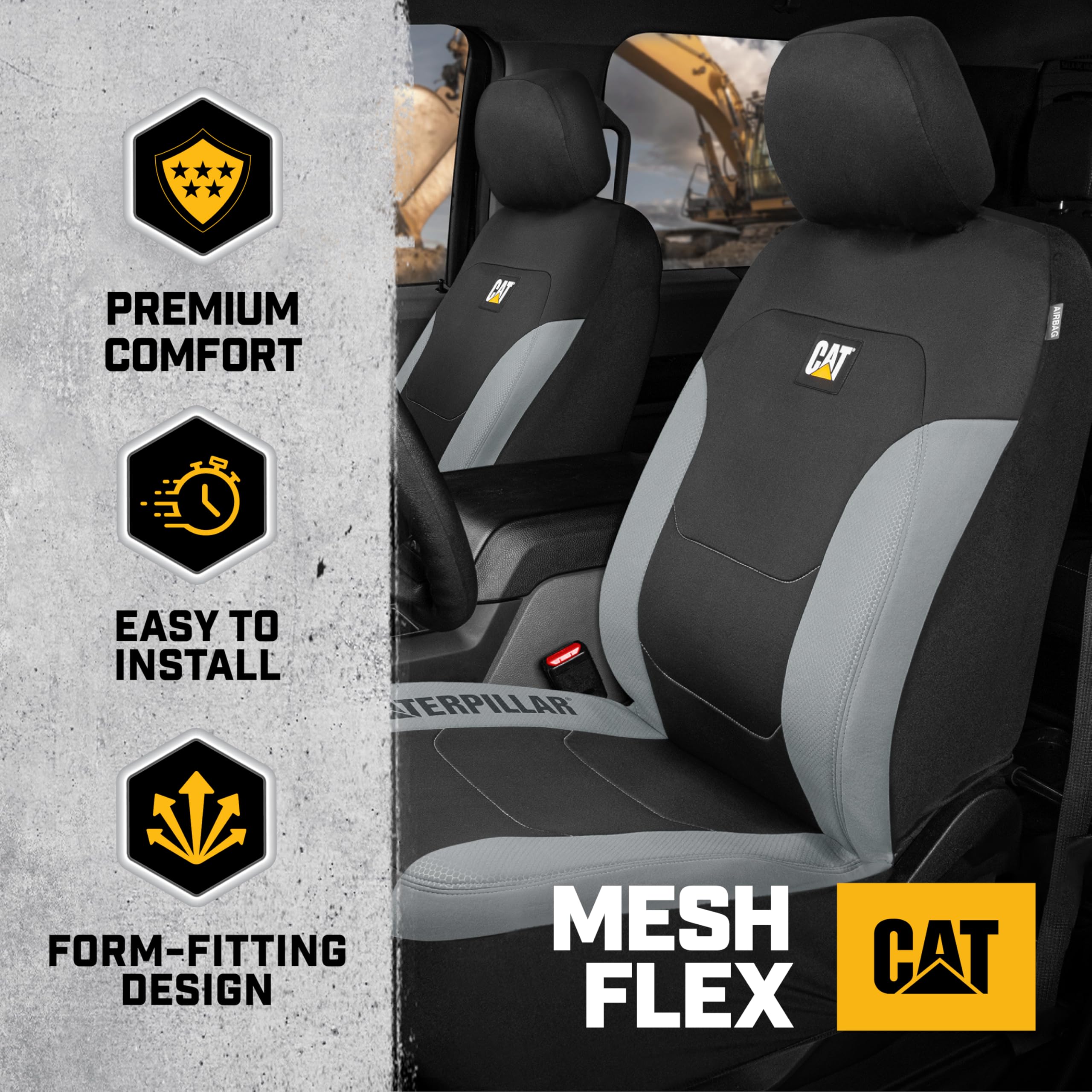 CAT honeycomb mesh close-up improving airflow and comfort
