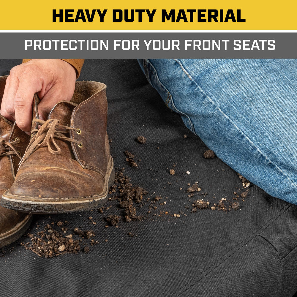 CAT seat cover installed in Ford Super Duty illustrating real-world fit