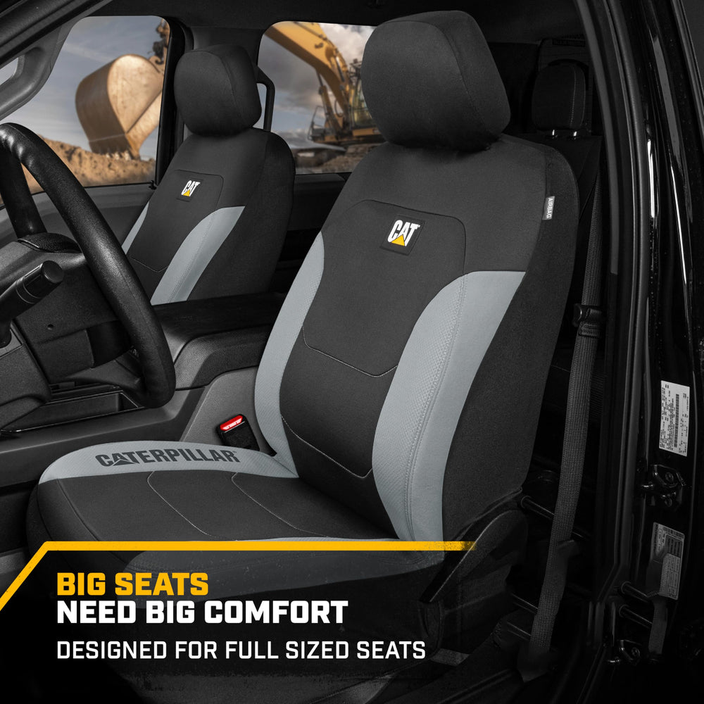 CAT side stitching visible to ensure airbag compatibility and safety