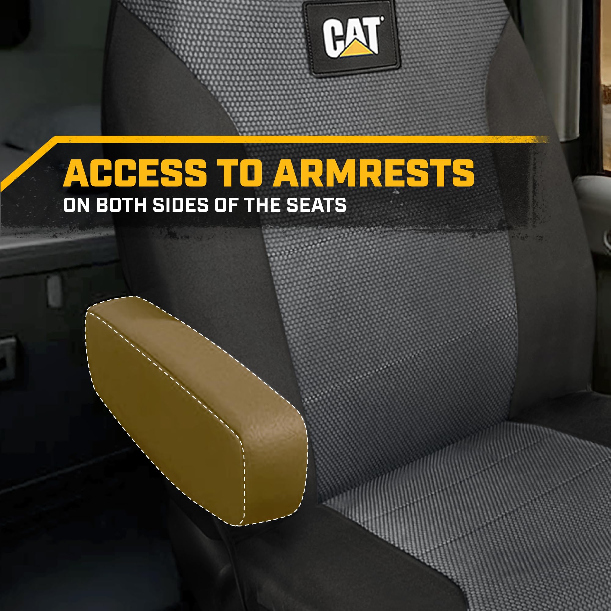 CAT detail of straps and fasteners showing secure installation benefit